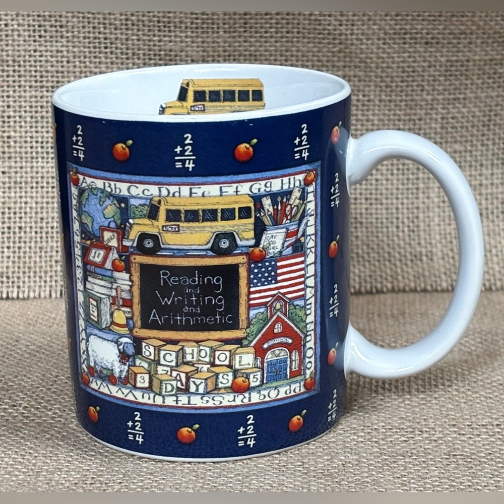 Vintage Lang And Wise School Days Coffee Mug Cup Susan Winget Rustic Farm Core